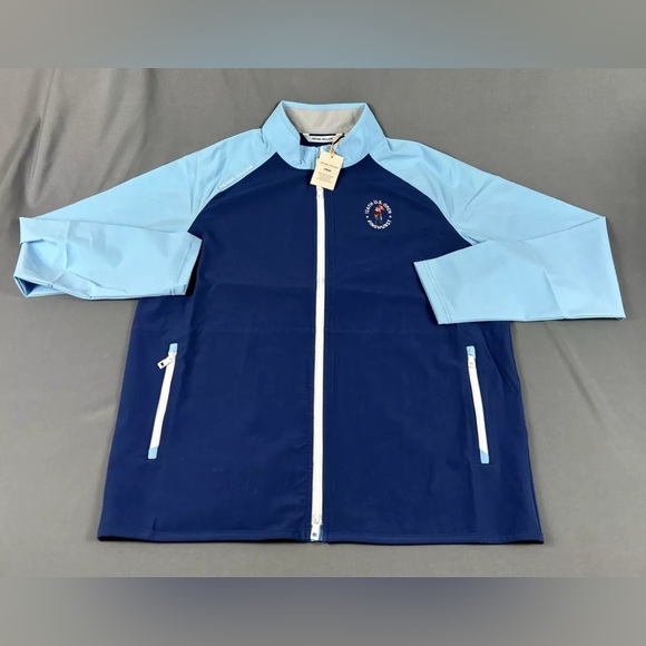 Peter Millar Other - Peter Millar Golf Rain Jacket Pinehurst US Open Logo Large Blue Crown Sport NWT